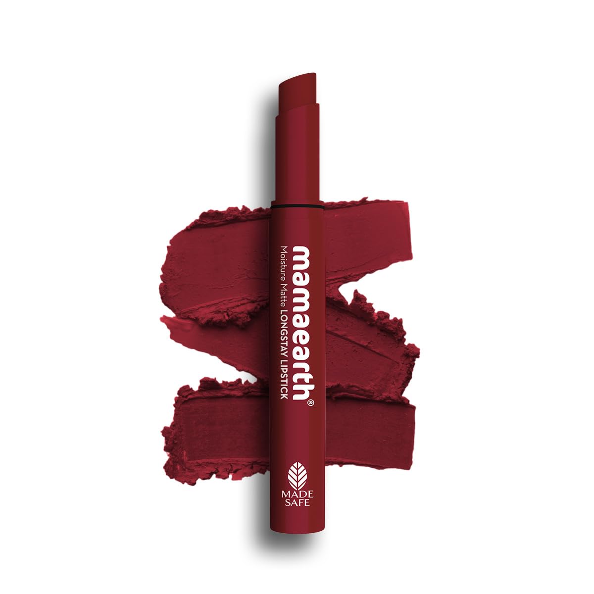Mamaearth Moisture Matte LongStay Lipstick With Vitamin E & Avocado - 2g | Red Caramel